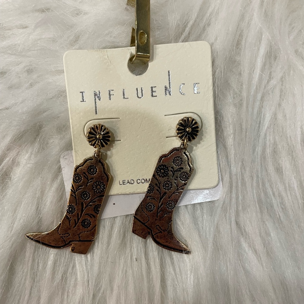 Antique Cowboy Boots Earrings